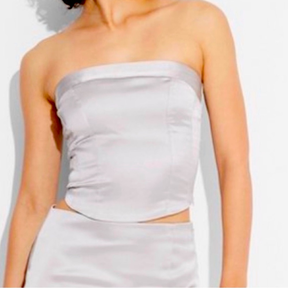 Wild Fable Women's Grey and Silver Corset Bustier